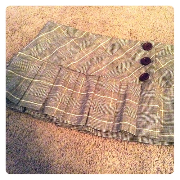 Forever 21 metallic plaid skirt.