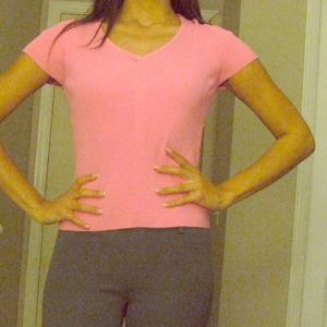 Cyrus pink v neck top size small
