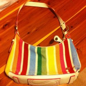 Small rainbow colored SAK purse