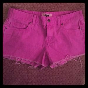 PINK denim shorts
