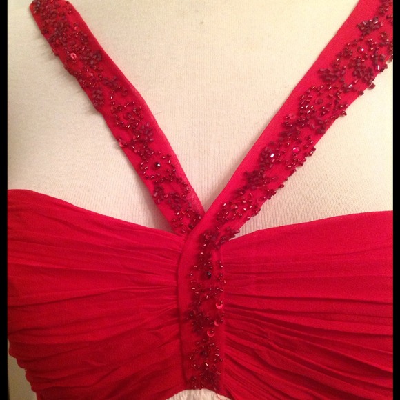 Beaded White Silk Embroidered Maxi - Picture 2 of 4