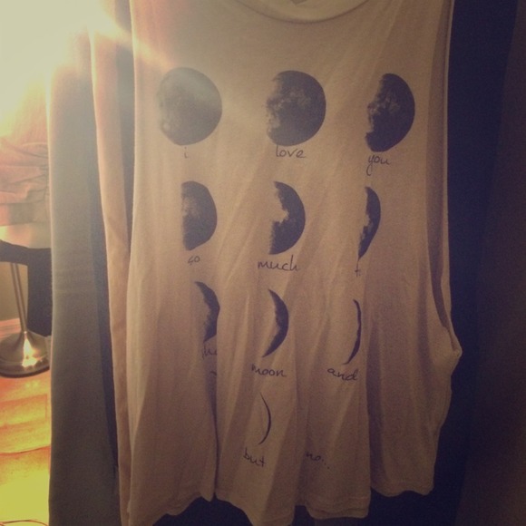 Moon Phases quote muscle tank