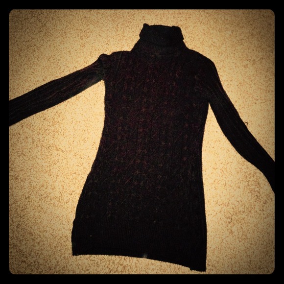 Brown turtleneck sweater