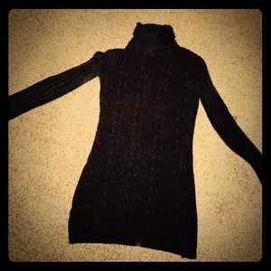 Brown turtleneck sweater