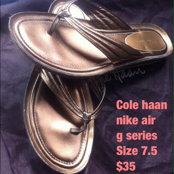 Cole haan Nike air g series bronze sandals
