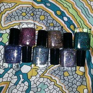 Color Club glitter/hologram back polish set
