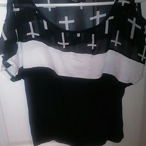 Shoulder Cut Off Shirt