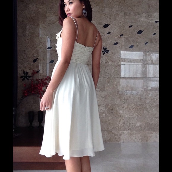 🎉HP🎉✨ Light Cream Chiffon Ruffle Princess Dress✨ - Picture 3 of 4