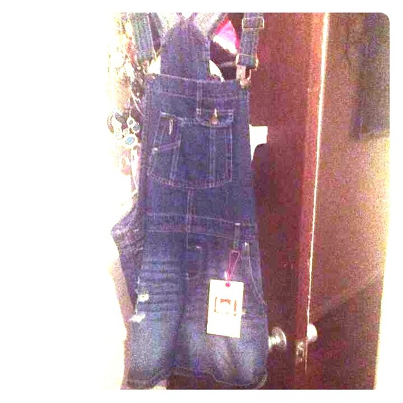 Overall washed dark blue shorts