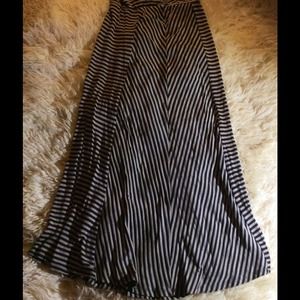 Black and Tan long maxi skirt