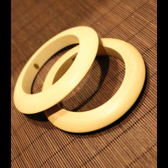 Kenneth Lane Natural Wood Bangles