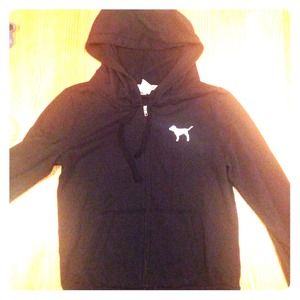 Full zip pink sweatshirt