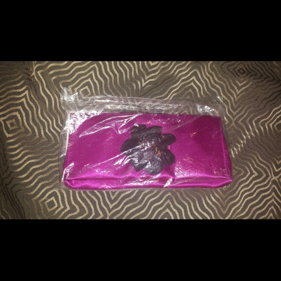 Fuchsia Fun Satin Bakers Clutch