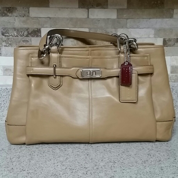 Camel Leather Coach Purse