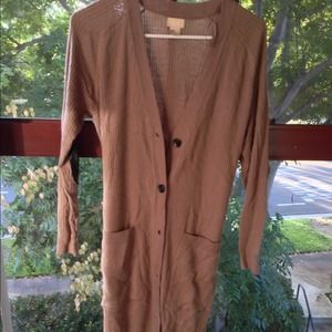 H&M long cardigan with elbow patches small