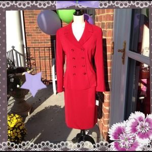 Kasper double breasted skirt suit