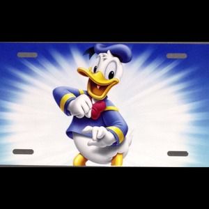 Donald Duck license plate cover