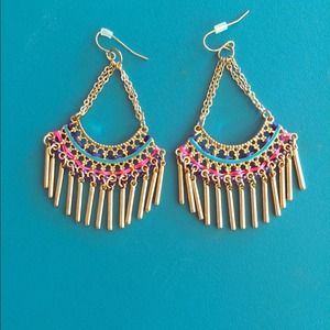 Gold Colorful earrings