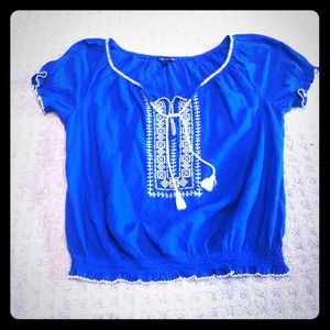 •50% OFF!• AEO tribal Aztec print bubble top