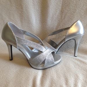 Silver 4" heels