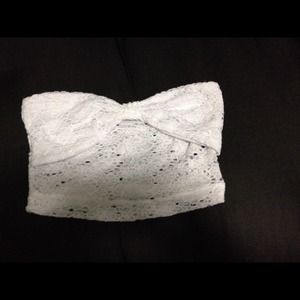 White Lacey tube top size small