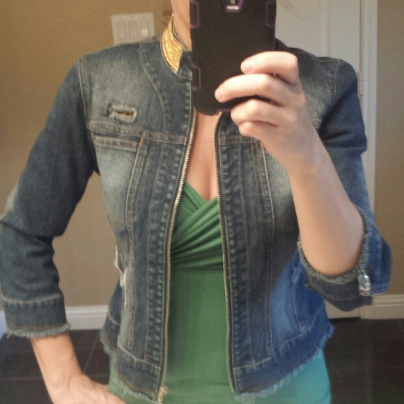 XOXO Jackets & Blazers - Blinged out Denim Jacket