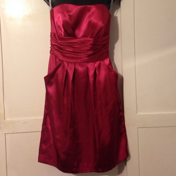 David's bridal watermelon cocktail dress
