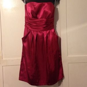 David's bridal watermelon cocktail dress