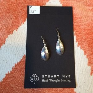 Stuart Nye Sterling Silver Raindrop Earrings