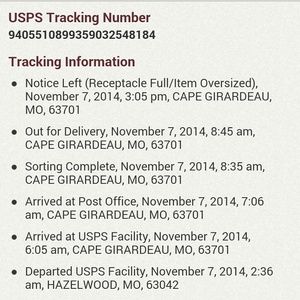 Tracking info