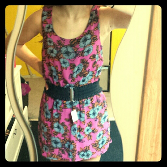 Silky FUSCHIA floral dress