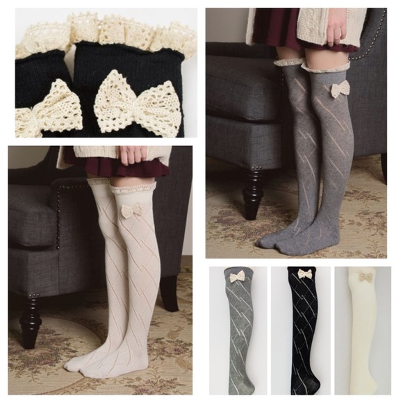 ❗2 COLORS❗ Knit Over The Knee Socks - Picture 2 of 4