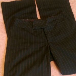Black dress pants with pink pinstripe