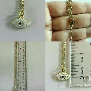 Dainty Evil Eye Adjustable Necklace