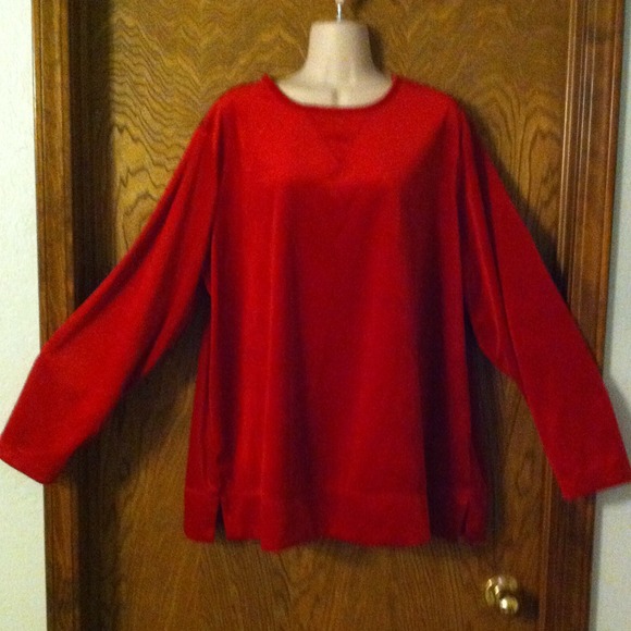Red velvet top