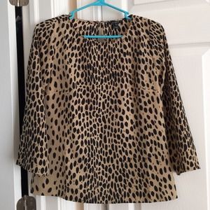 J.crew Factory Animal Print Top