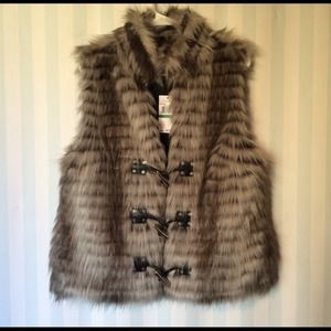 Michael Kors Jackets & Coats - MICHAEL KORS brown/grey fur vest! Michael Kors Jackets & Coats - MICHAEL KORS brown/grey fur vest!