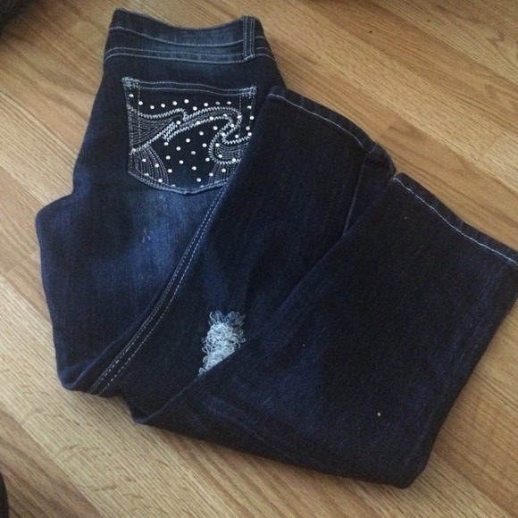 Dark blue skinny jeans