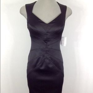 Jessica Simpson Black Satin Dress