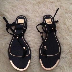 Black and Gold sandals flats