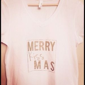 SOLD Custom made tees! Merry kiss mas tee