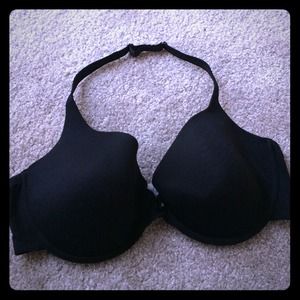 Black halter bra