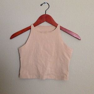 Cotton spandex sleeveless crop top