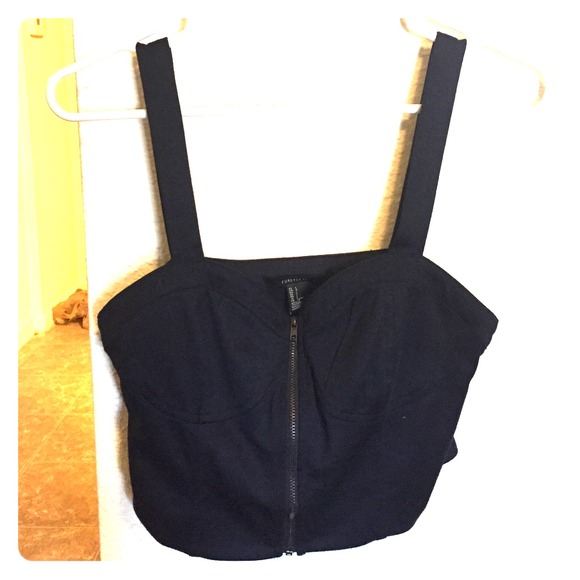 Navy blue crop top