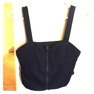 Navy blue crop top
