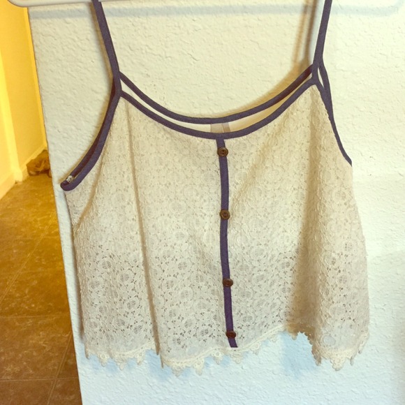 Cream crop top