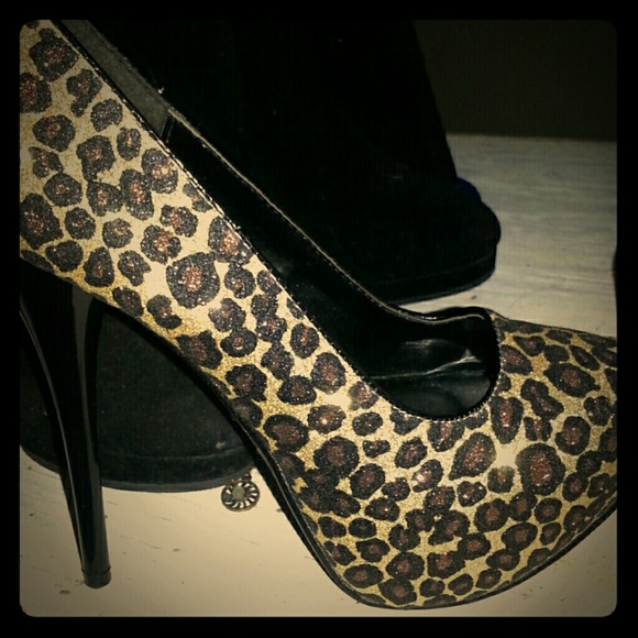 Leopard high heels
