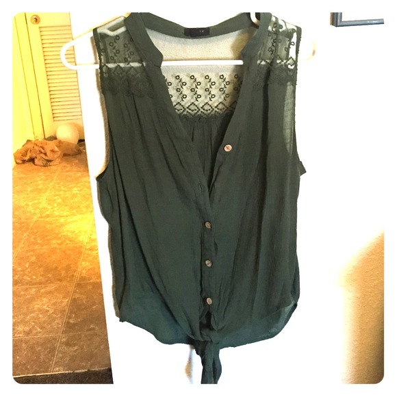 Green tank top