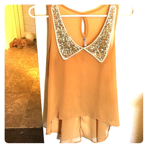 Sparkly gold top
