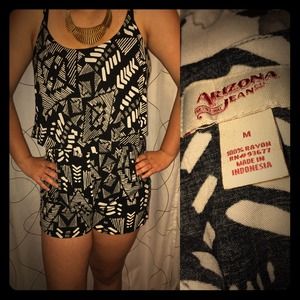 Black and White Tribal Print Romper 🔳